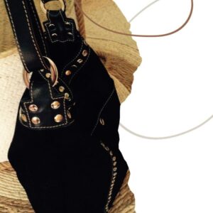 Bolso Black Gold Negro con tachuelas