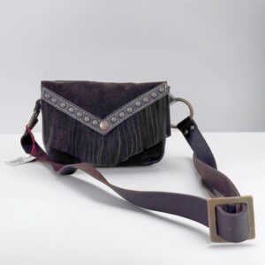 Riñonera Kiowas marrón oscuro con flecos